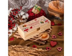 Słodki prezent na Walentynki - miód w romantycznym opakowaniu (2) 3x0,25 kg