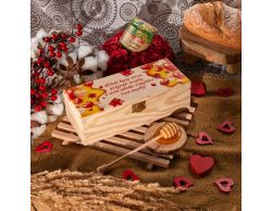 Słodki prezent na Walentynki - miód w romantycznym opakowaniu (4) 3x0,25 kg