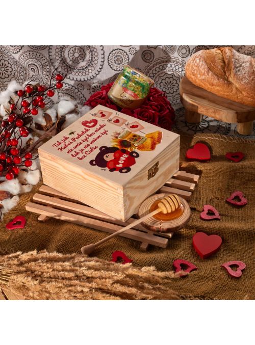 Słodki prezent na Walentynki - miód w romantycznym opakowaniu 4x0,25 kg