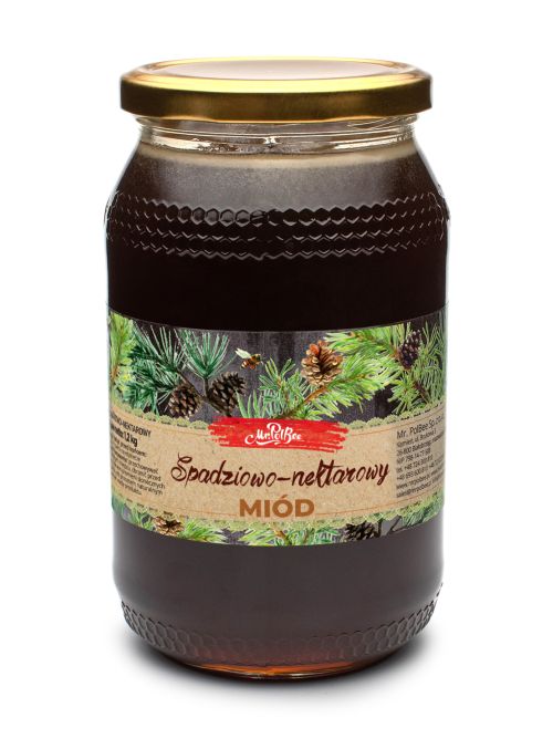 Miód Spadziowo-Nektarowy - (1,2kg)