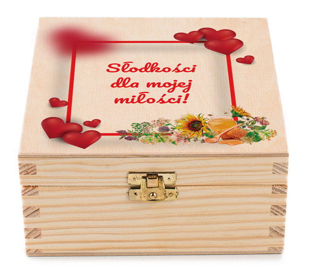 Słodki prezent na Walentynki - miód w romantycznym opakowaniu (2) 4x0,25 kg