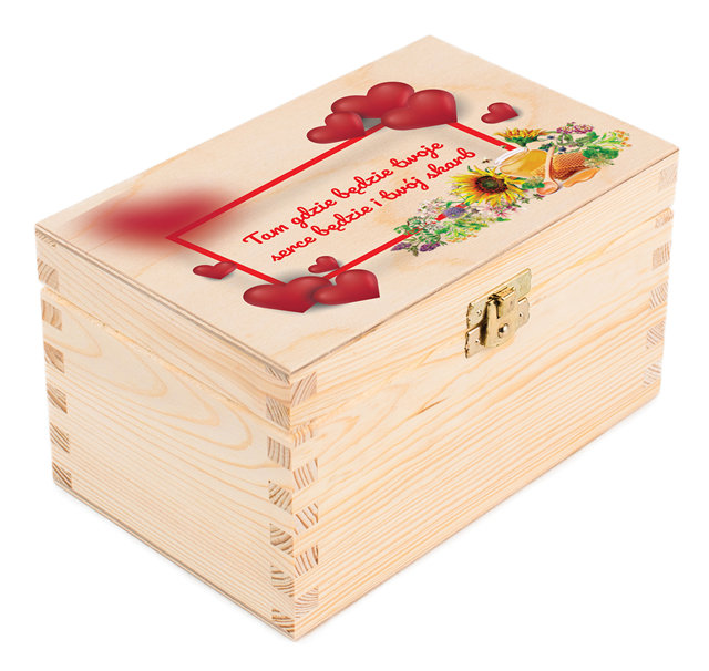 Słodki prezent na Walentynki - miód w romantycznym opakowaniu 1x0,95 kg