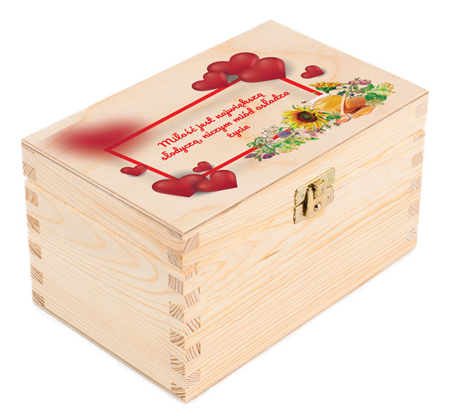 Słodki prezent na Walentynki - miód w romantycznym opakowaniu 1x1,2 kg
